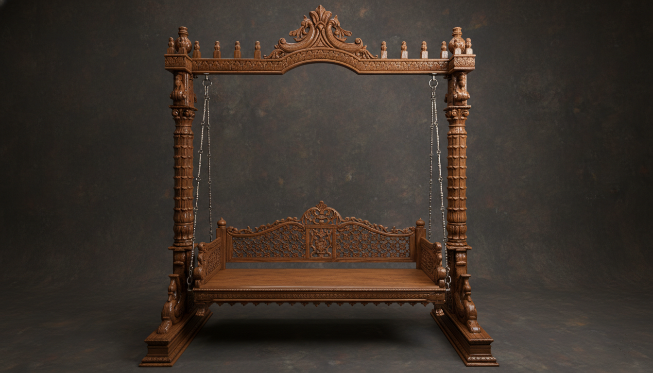 Maharani Inspired Elegant Wooden Jhoola